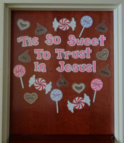 Tis So Sweet To Trust In Jesus! - Christian Valentine's Day Display Board