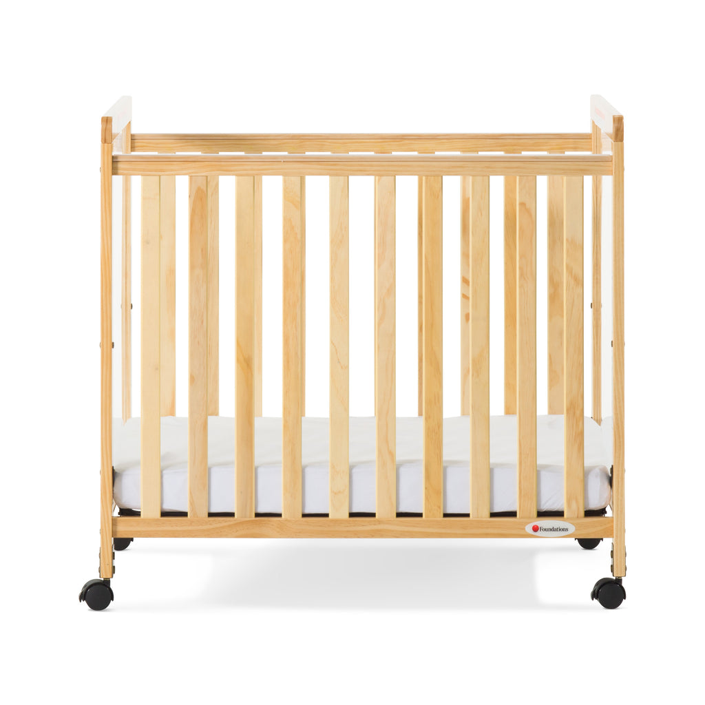 Foundations Safetycraft Compact Fixed Side Crib Clearview