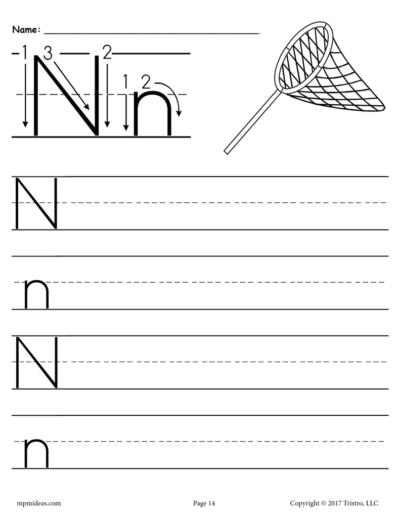 Letter N Free Printable Worksheets Printable Templates
