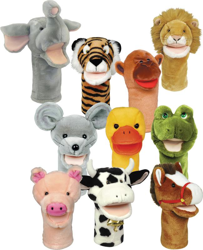 PlushPups Animal Hand Puppets Set Of 10 | MTB200999 – SupplyMe