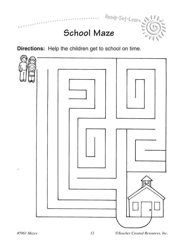 teacher created resources ready set learn mazes grade 1 tcr5961