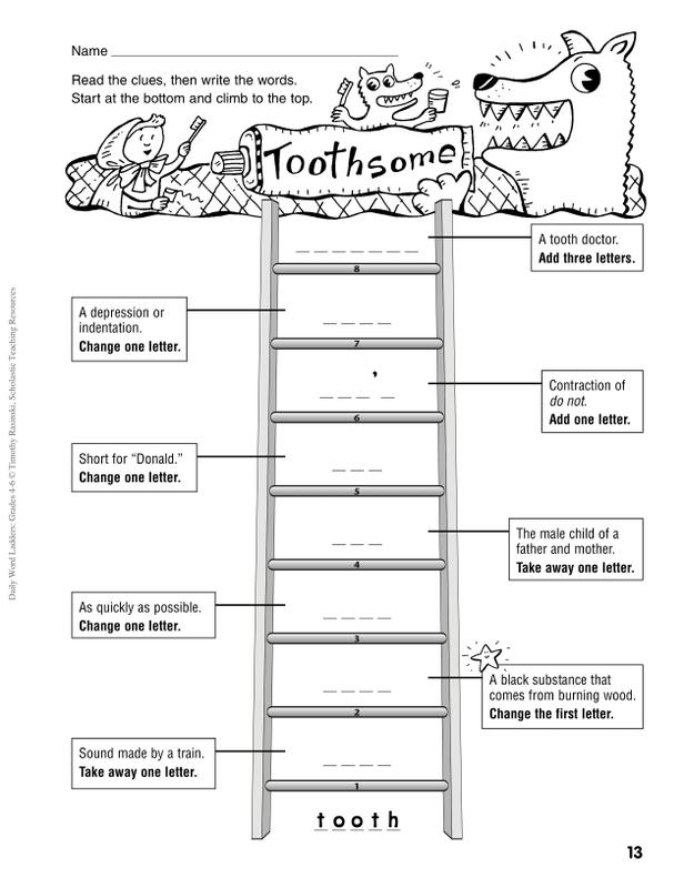 Free Printable Word Ladder Worksheets