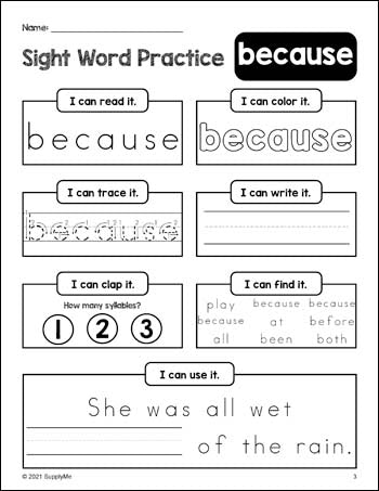 Second Grade Sight Words Worksheets, 46 Pages Of Dolch 2nd Grade Sight ...