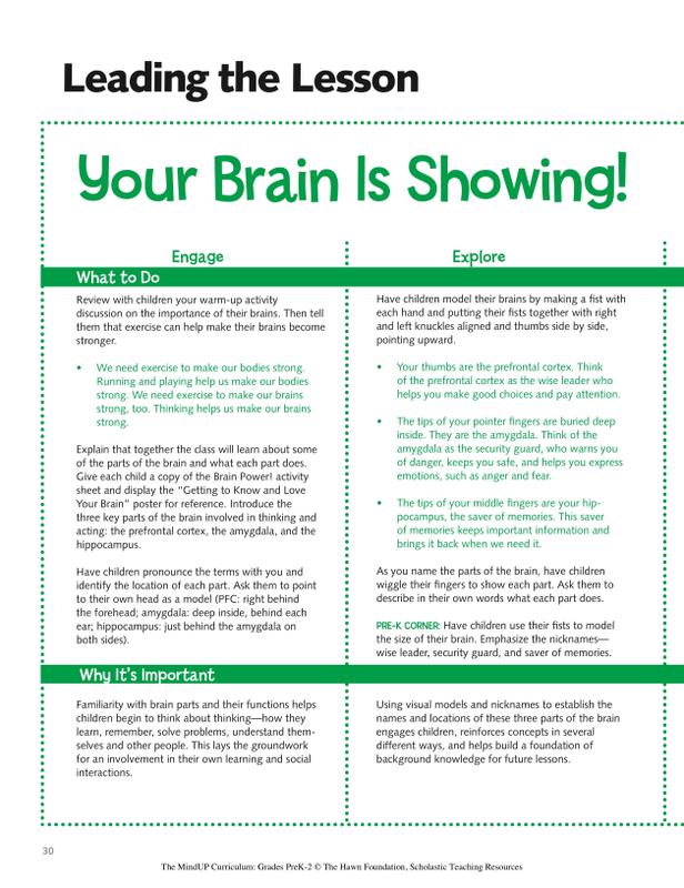 mindup health curriculum