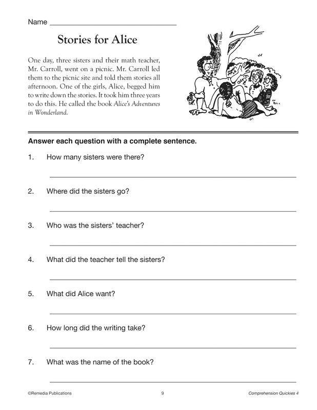 remedia-publications-reading-comprehension-quickies-activity-book-4th