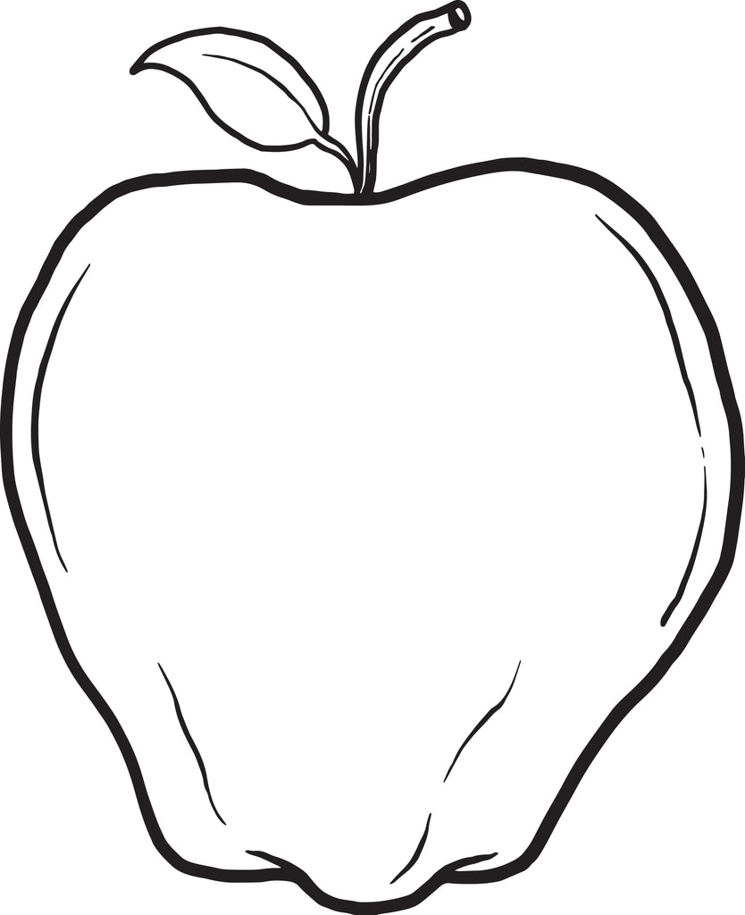 Download Printable Apple Coloring Page for Kids - SupplyMe