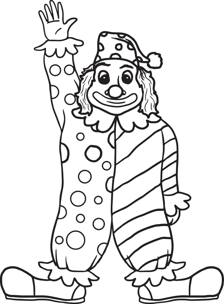 FREE Printable Clown Coloring Page for Kids – SupplyMe