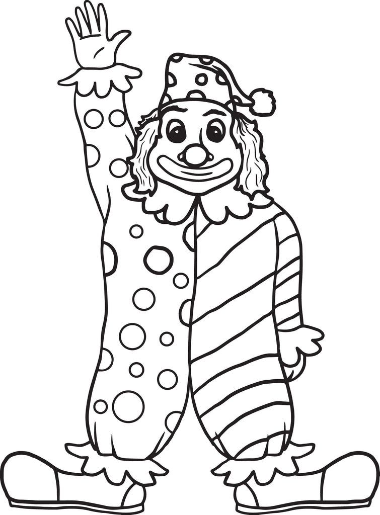 coloring pages of art deco clowns