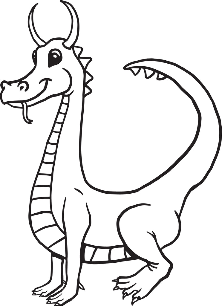 printable dragon coloring page for kids supplyme