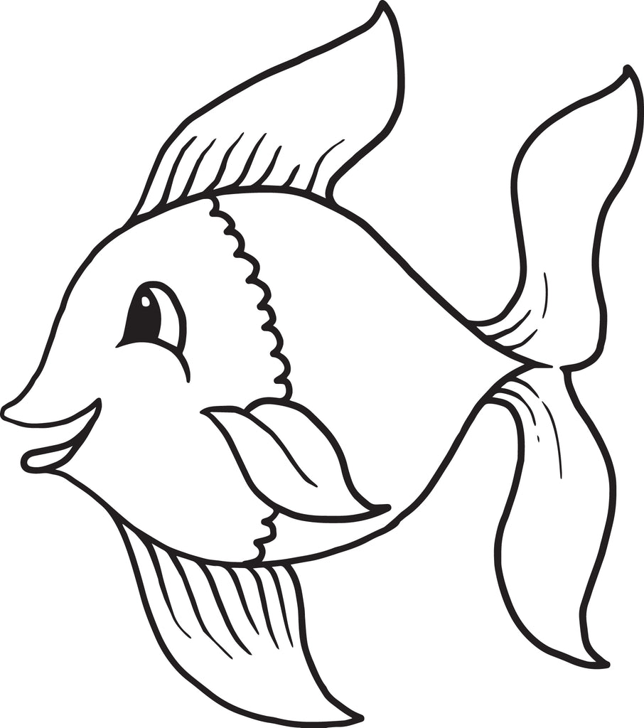 Download Printable Cartoon Fish Coloring Page for Kids - SupplyMe