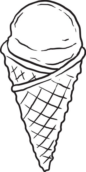 Printable Ice Cream Cone Coloring Page for Kids – SupplyMe