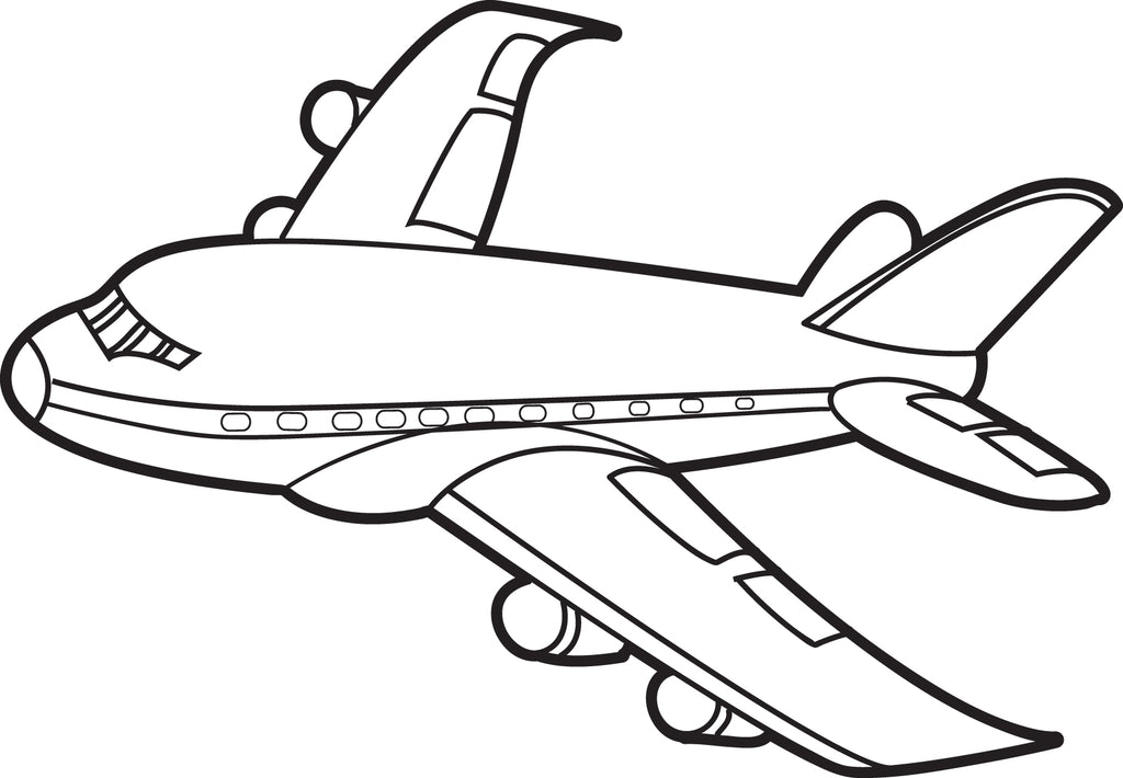 printable jet airplane coloring page for kids supplyme