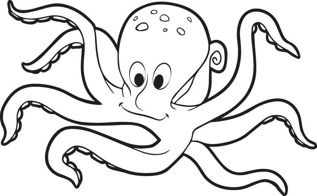 Printable Octopus Coloring Page for Kids – SupplyMe