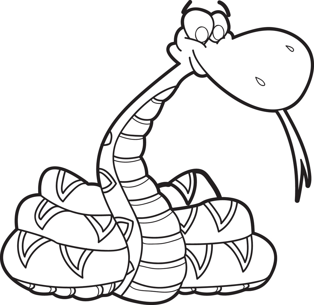 Printable Cartoon Snake Coloring Page for Kids SupplyMe