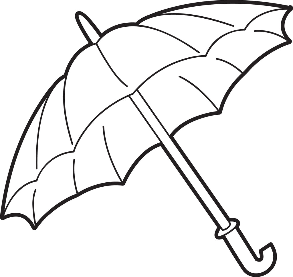Printable Umbrella Coloring Page for Kids – SupplyMe