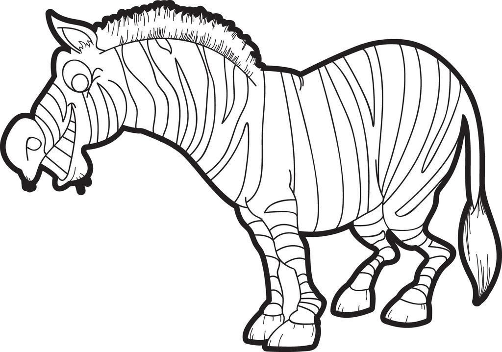 free printable zebra coloring page for kids supplyme