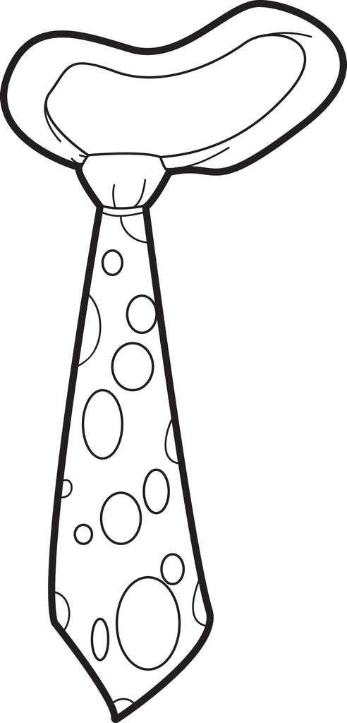 Polk-Dot Neck Tie Coloring Page