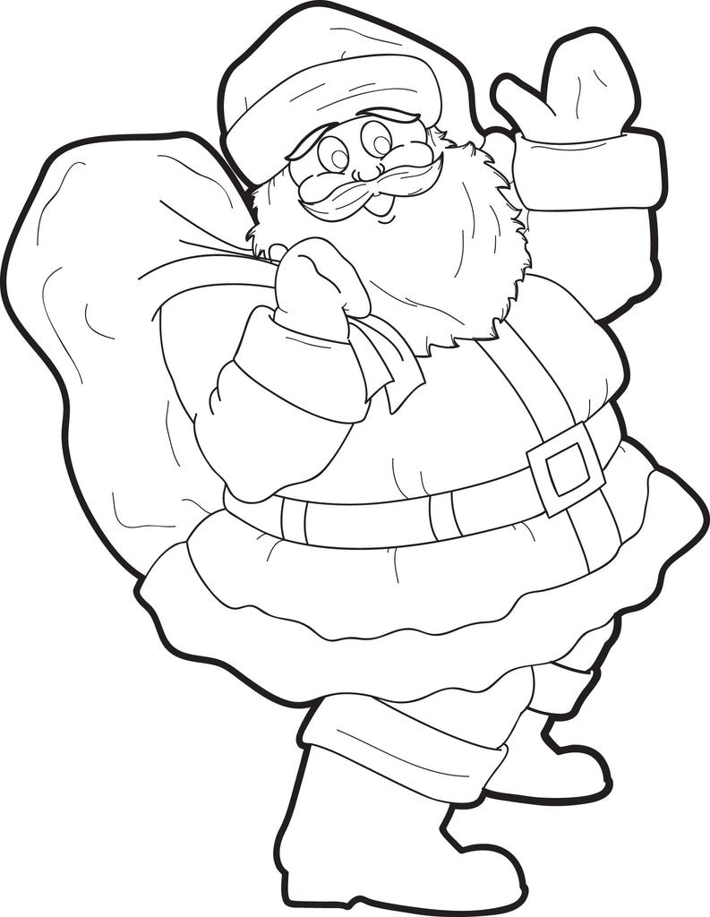 FREE Printable Santa Claus Coloring Page for Kids