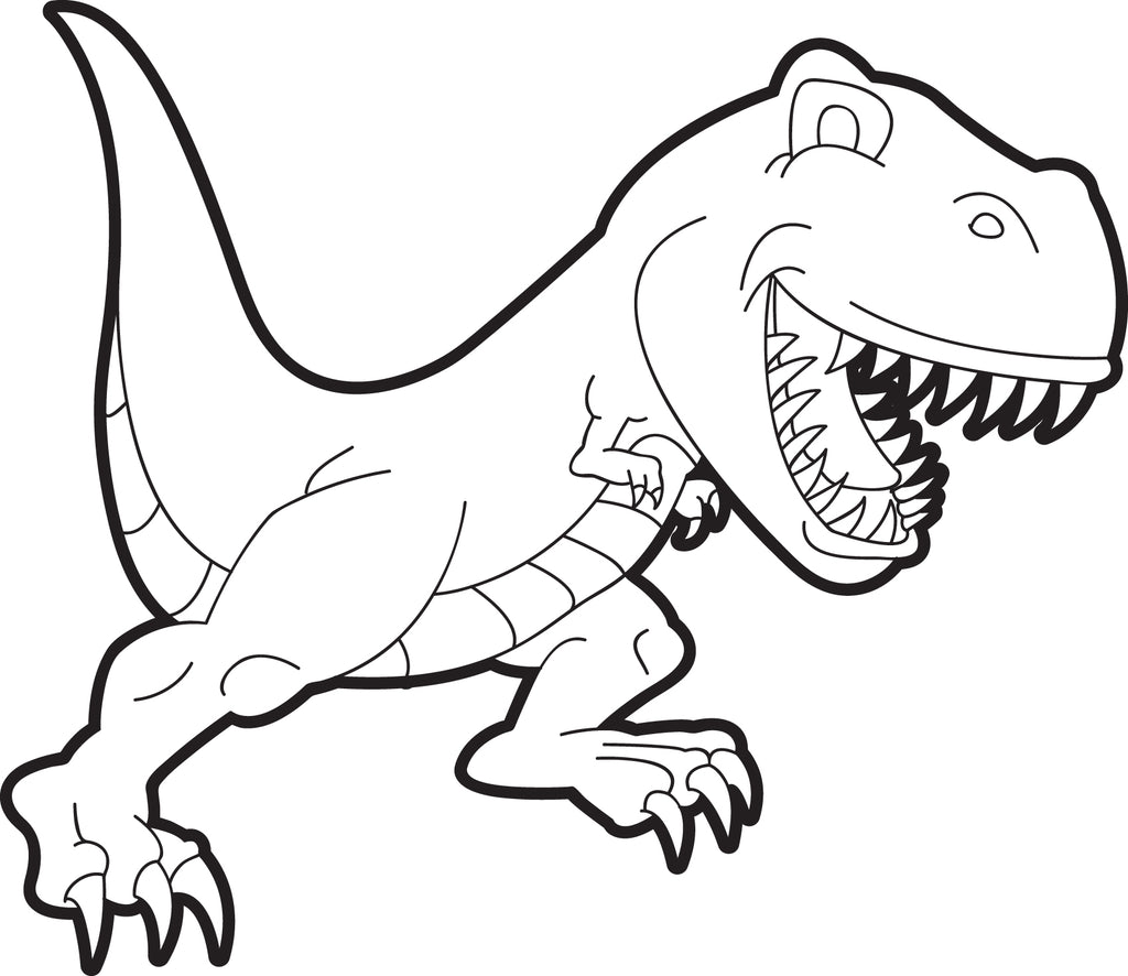 Download Printable T-Rex Dinosaur Coloring Page for Kids - SupplyMe