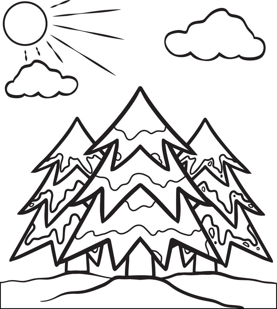 FREE Printable Christmas Tree Coloring Page For Kids