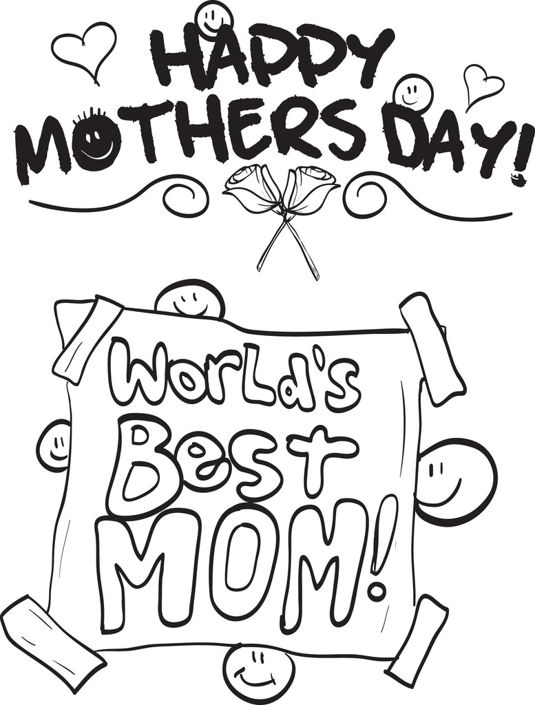 Printable World'S Best Mom! Mother'S Day Coloring Page For Kids – Supplyme
