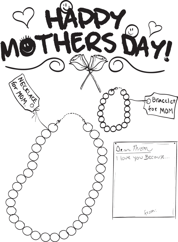 Happy Mother's Day Coloring Page