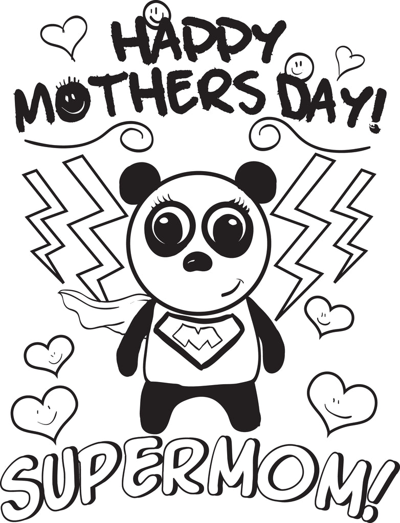 Download Printable Supermom Mother's Day Coloring Page for Kids ...