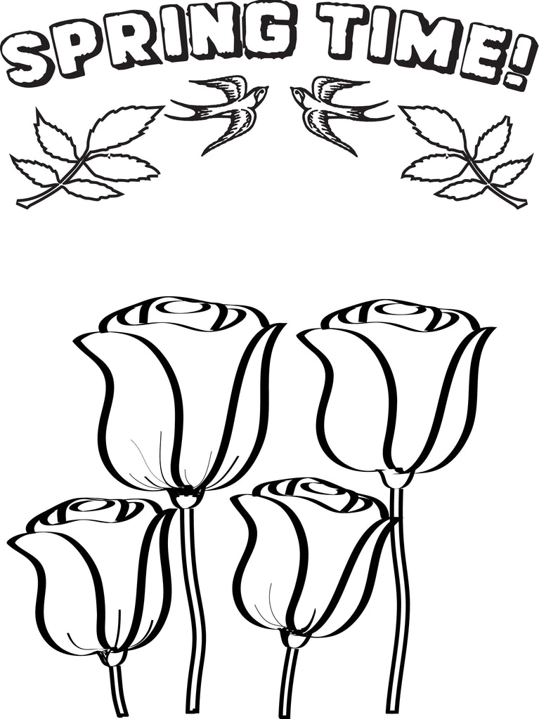 Download Printable Spring Flowers Coloring Page for Kids - SupplyMe