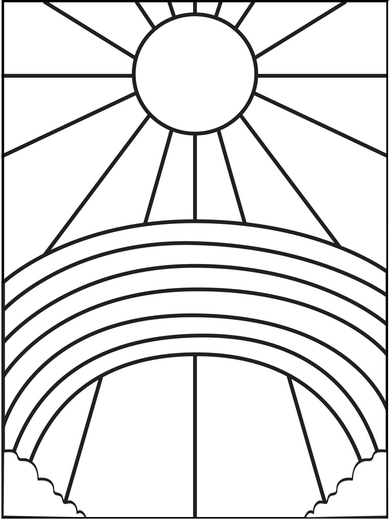 Printable Rainbow and Sun Coloring Page for Kids – SupplyMe