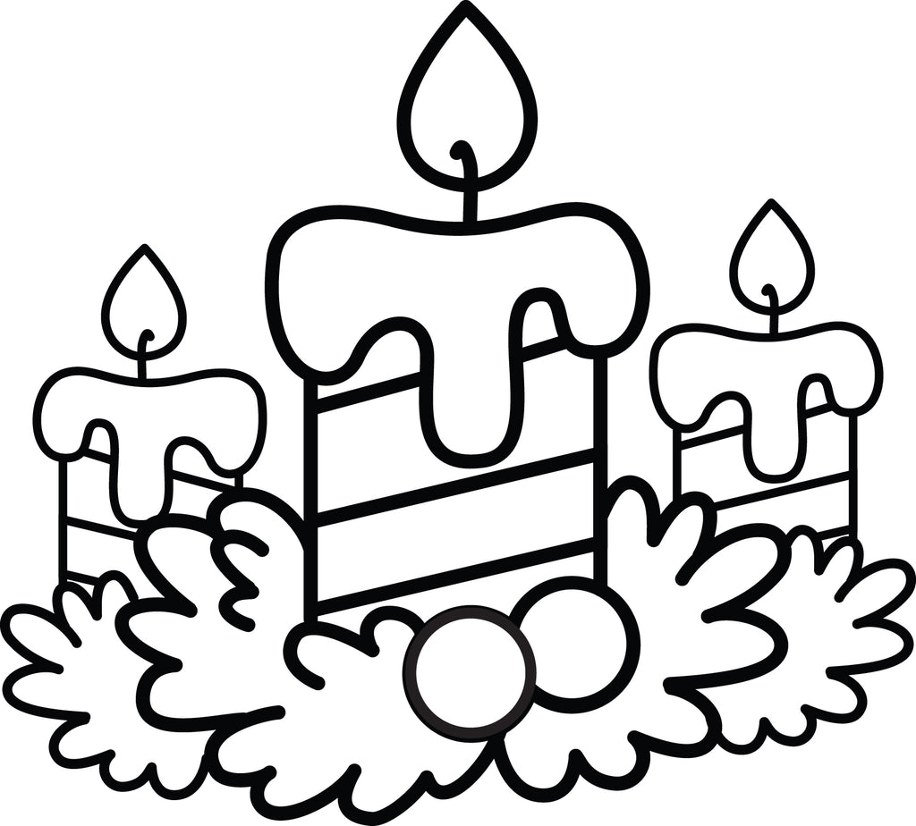 Download Printable Christmas Candles Coloring Page for Kids #2 ...