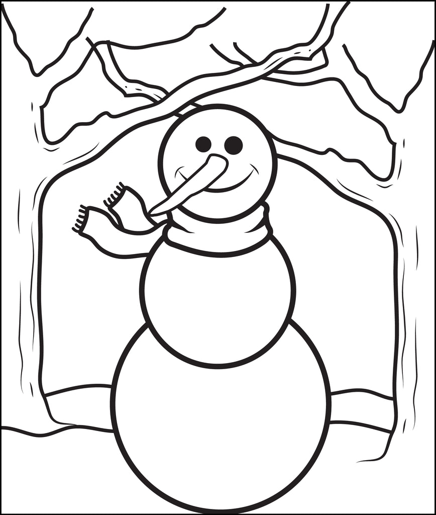 FREE Printable Snowman Coloring Page for Kids