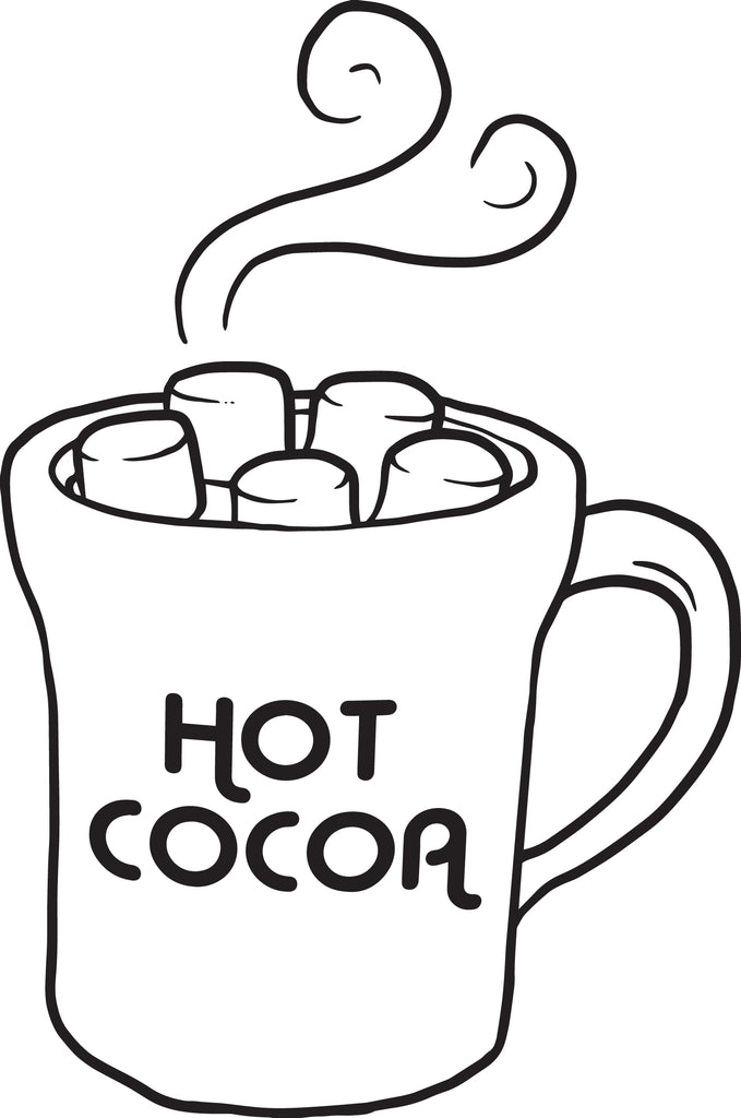 Hot chocolate coloring page