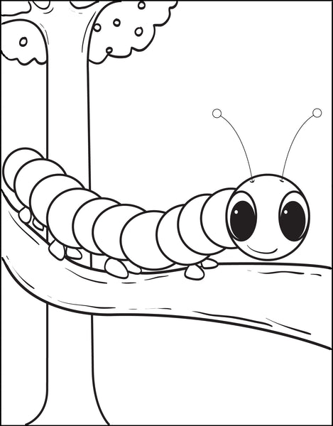 Printable Cartoon Caterpillar Coloring Page for Kids – SupplyMe
