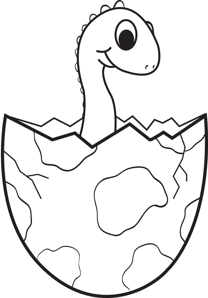 Printable Cartoon Baby Dinosaur Coloring Page for Kids SupplyMe
