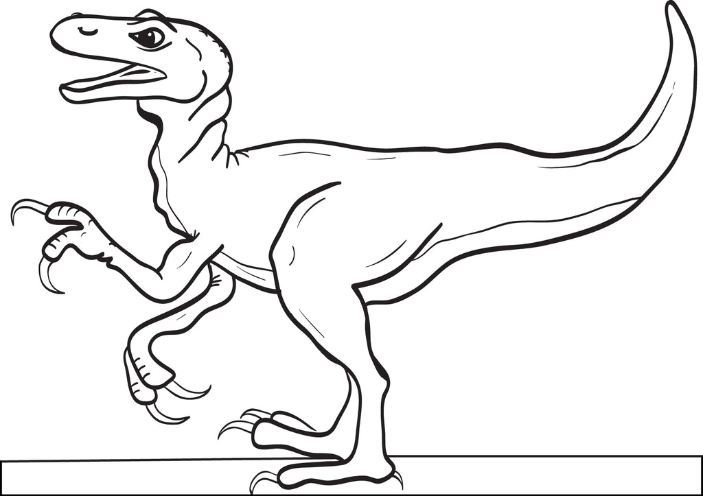 Download Printable T-Rex Dinosaur Coloring Page for Kids #3 - SupplyMe