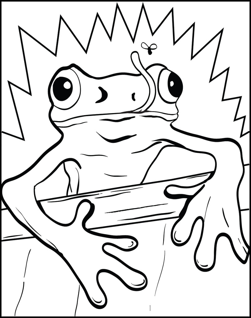 tree frog coloring pages