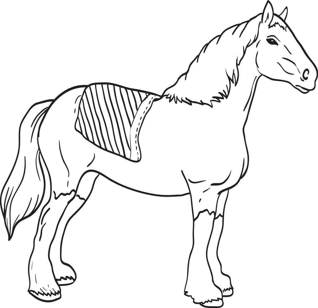 Download Printable Clydesdale Coloring Page for Kids - SupplyMe