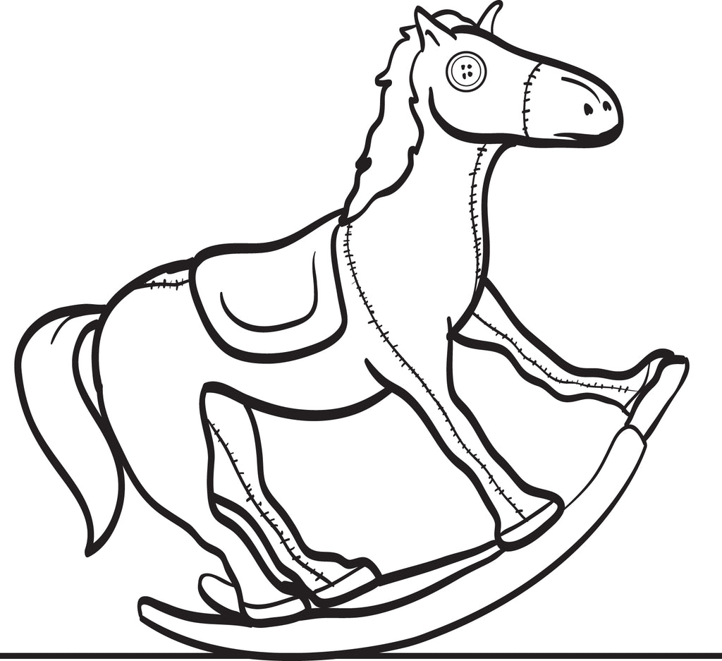 Rocking Horse Coloring Page