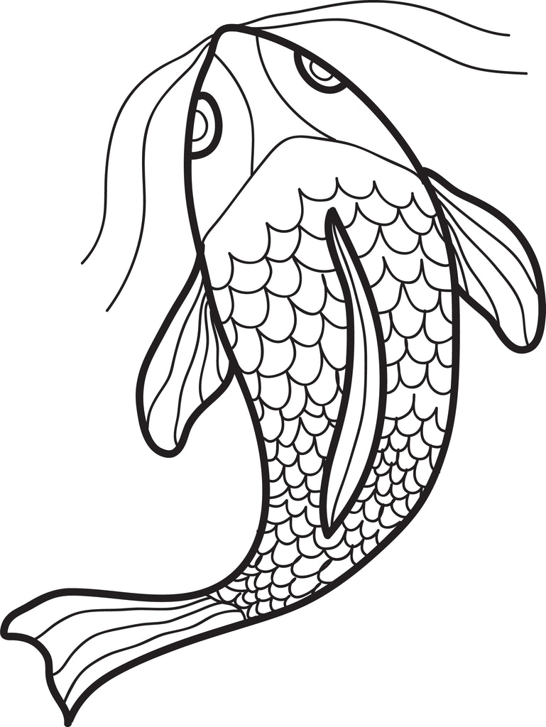 FREE Printable Swimming Fish Coloring Page for Kids SupplyMe