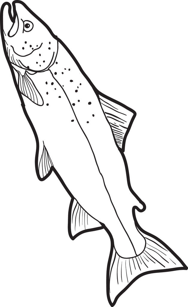 free printable realistic fish coloring page for kids supplyme