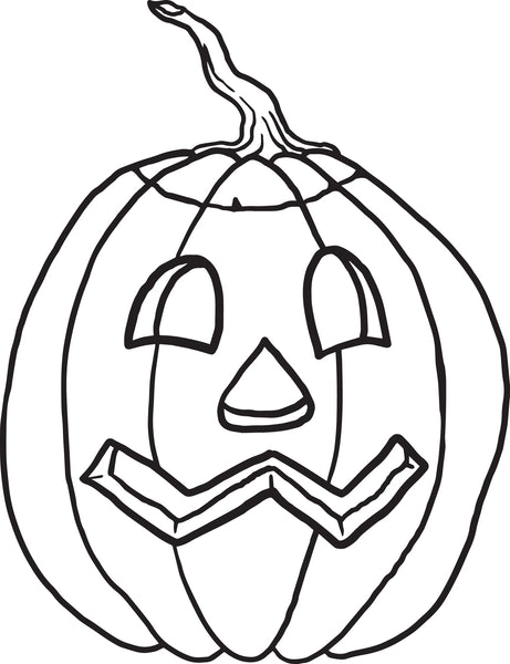 FREE Printable Pumpkin Coloring Page for Kids #3 – SupplyMe