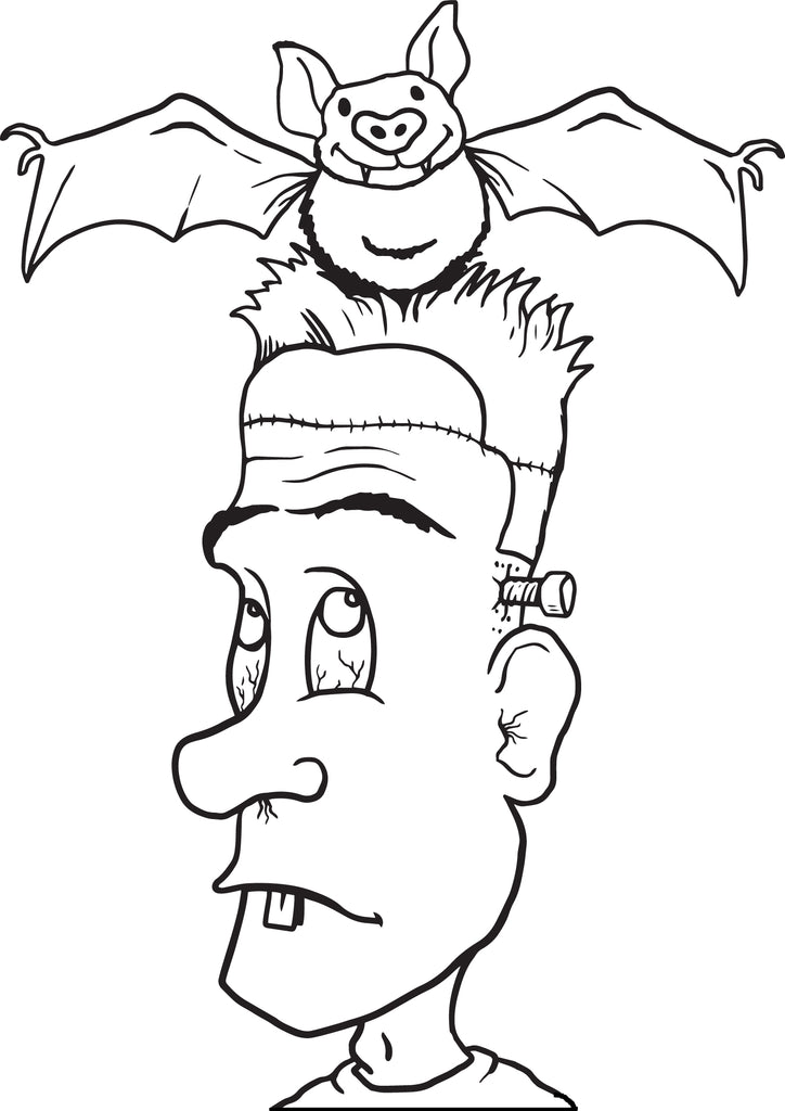FREE Printable Frankenstein Coloring Page for Kids