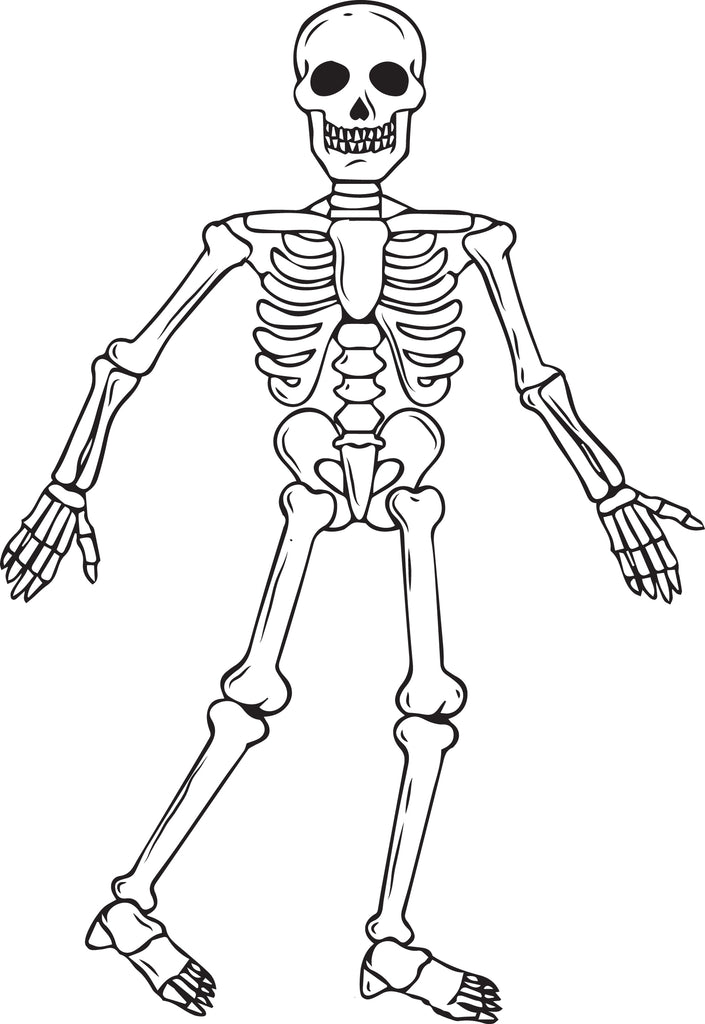 Printable Skeleton Halloween Coloring Page for Kids #2 – SupplyMe