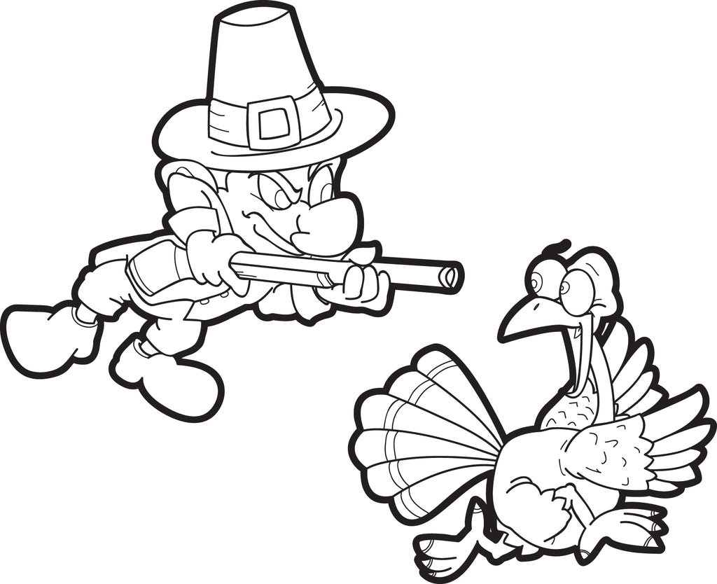 coloring pages of men hunting