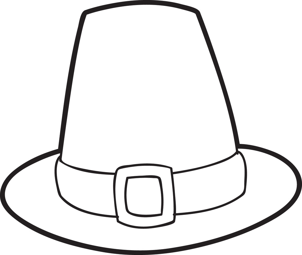 FREE Printable Pilgrim Hat Coloring Page For Kids