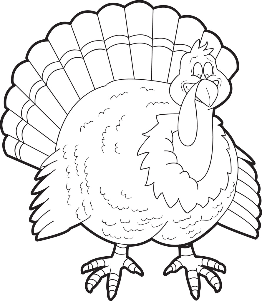 FREE Printable Turkey Coloring Page for Kids