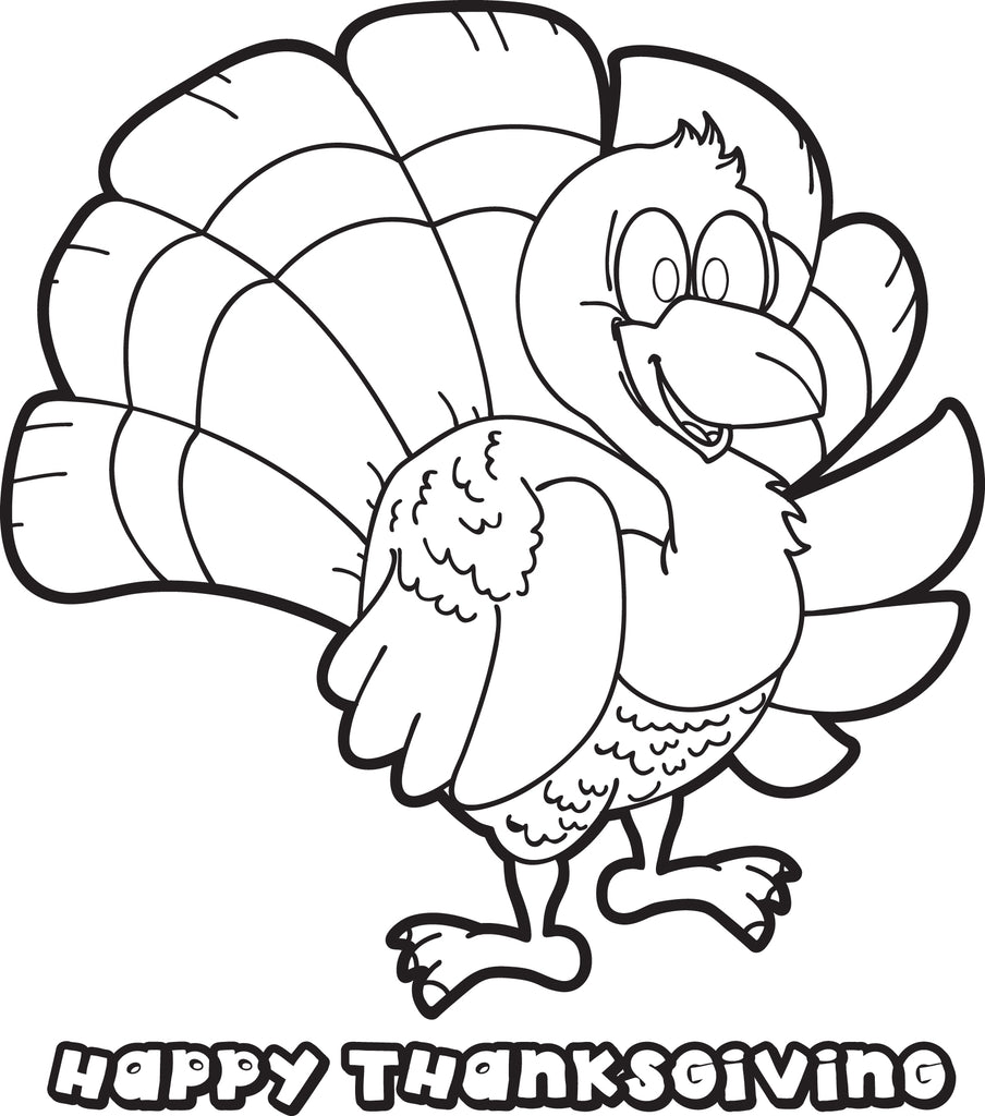 FREE Printable Thanksgiving Turkey Coloring Page for Kids #5 – SupplyMe