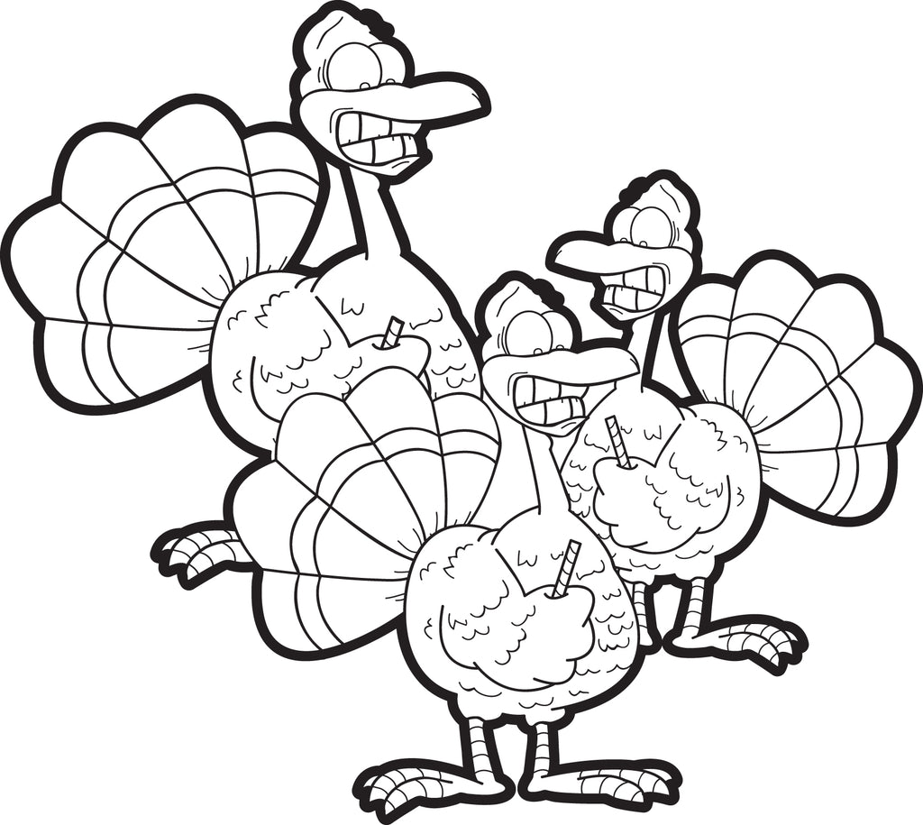 wild turkey coloring page