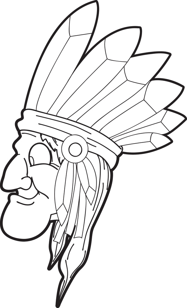 free printable native american coloring page for kids 1 supplyme
