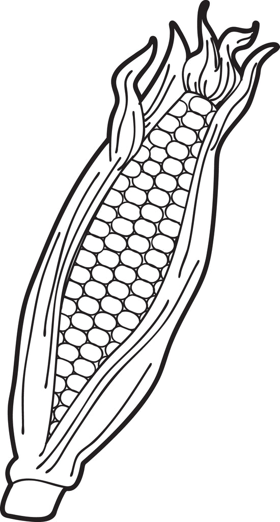 FREE Printable Ear of Corn Coloring Page for Kids